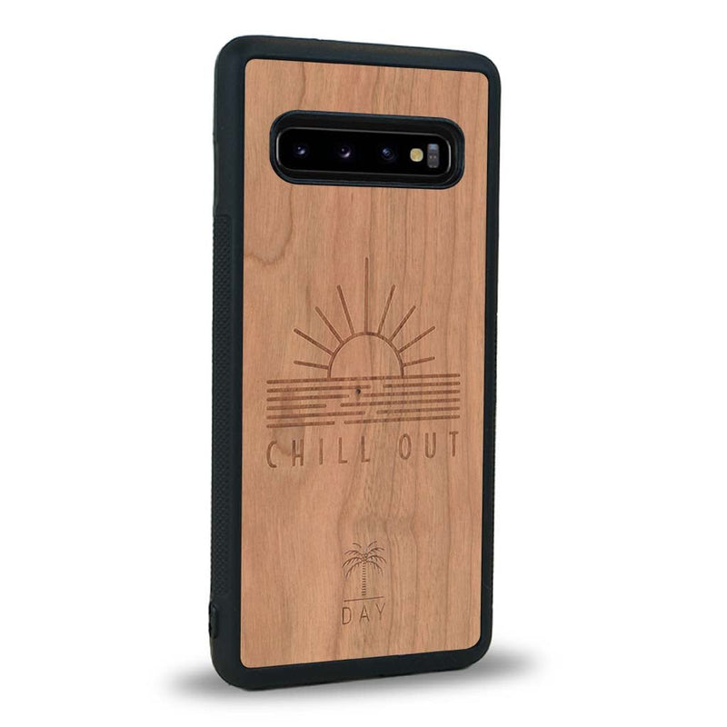 Coque Samsung S10+ - La Chill Out - Coque en bois