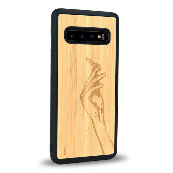 Coque Samsung S10 - La Garçonne - Coque en bois