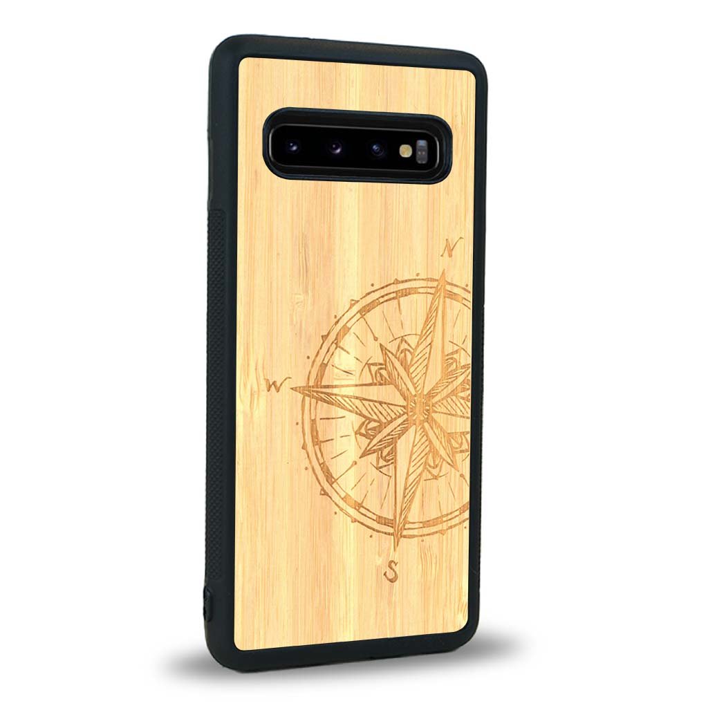 Coque Samsung S10 - La Rose des Vents - Coque en bois