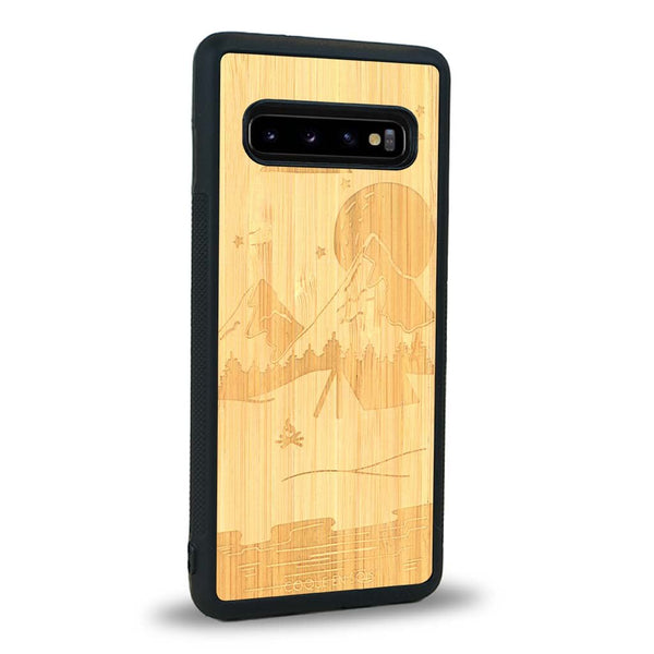 Coque Samsung S10+ - Le Campsite - Coque en bois