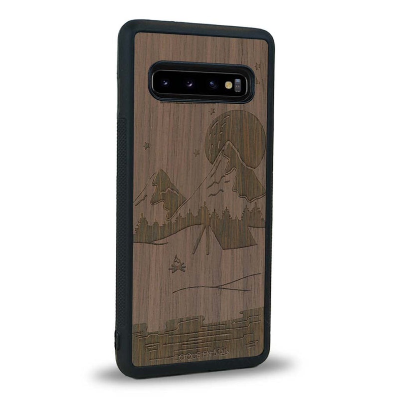 Coque Samsung S10 - Le Campsite - Coque en bois