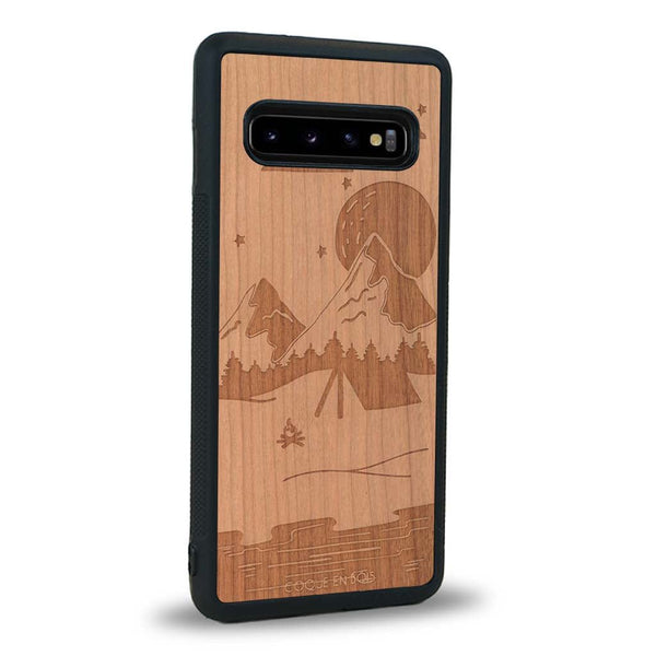 Coque Samsung S10 - Le Campsite - Coque en bois