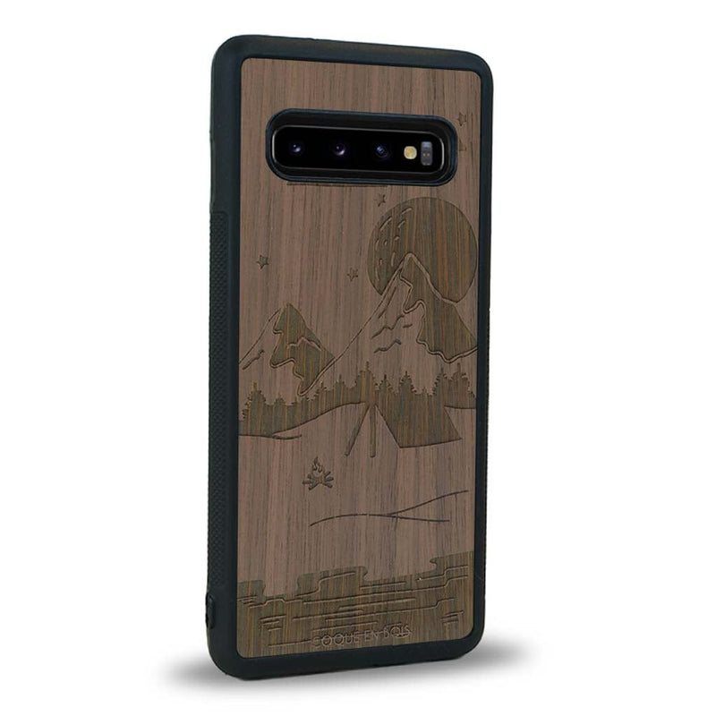 Coque Samsung S10+ - Le Campsite - Coque en bois