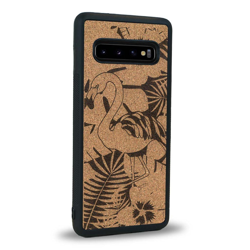 Coque Samsung S10 - Le Flamant Rose - Coque en bois