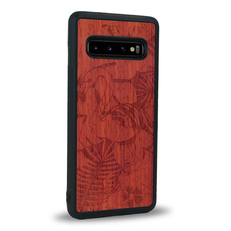 Coque Samsung S10 - Le Flamant Rose - Coque en bois