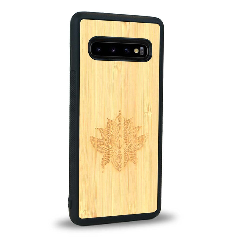 Coque Samsung S10 - Le Lotus - Coque en bois