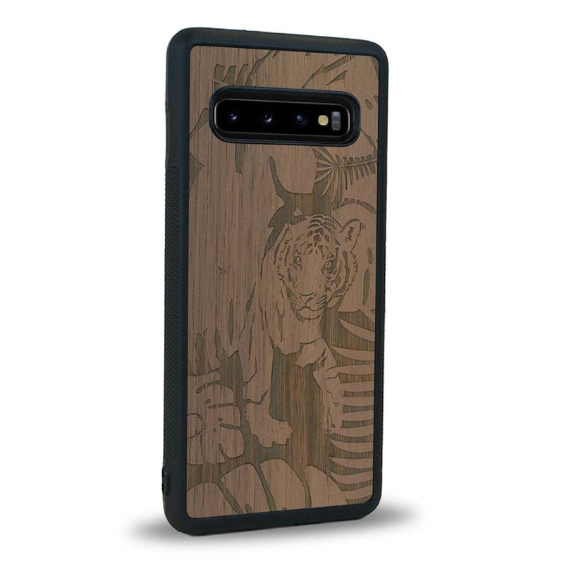 Coque Samsung S10+ - Le Tigre - Coque en bois
