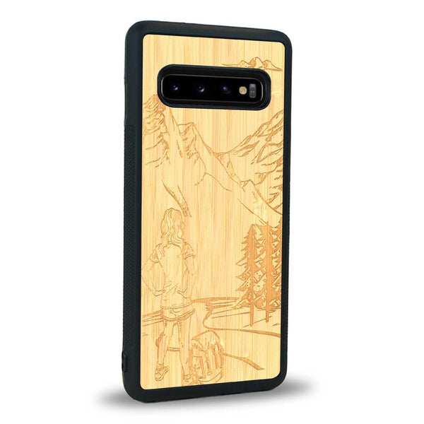 Coque Samsung S10 - L'Exploratrice - Coque en bois