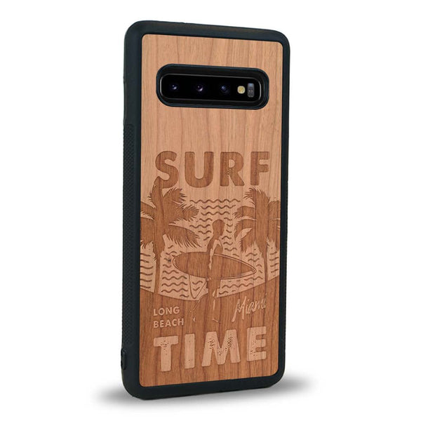 Coque Samsung S10+ - Surf Time - Coque en bois