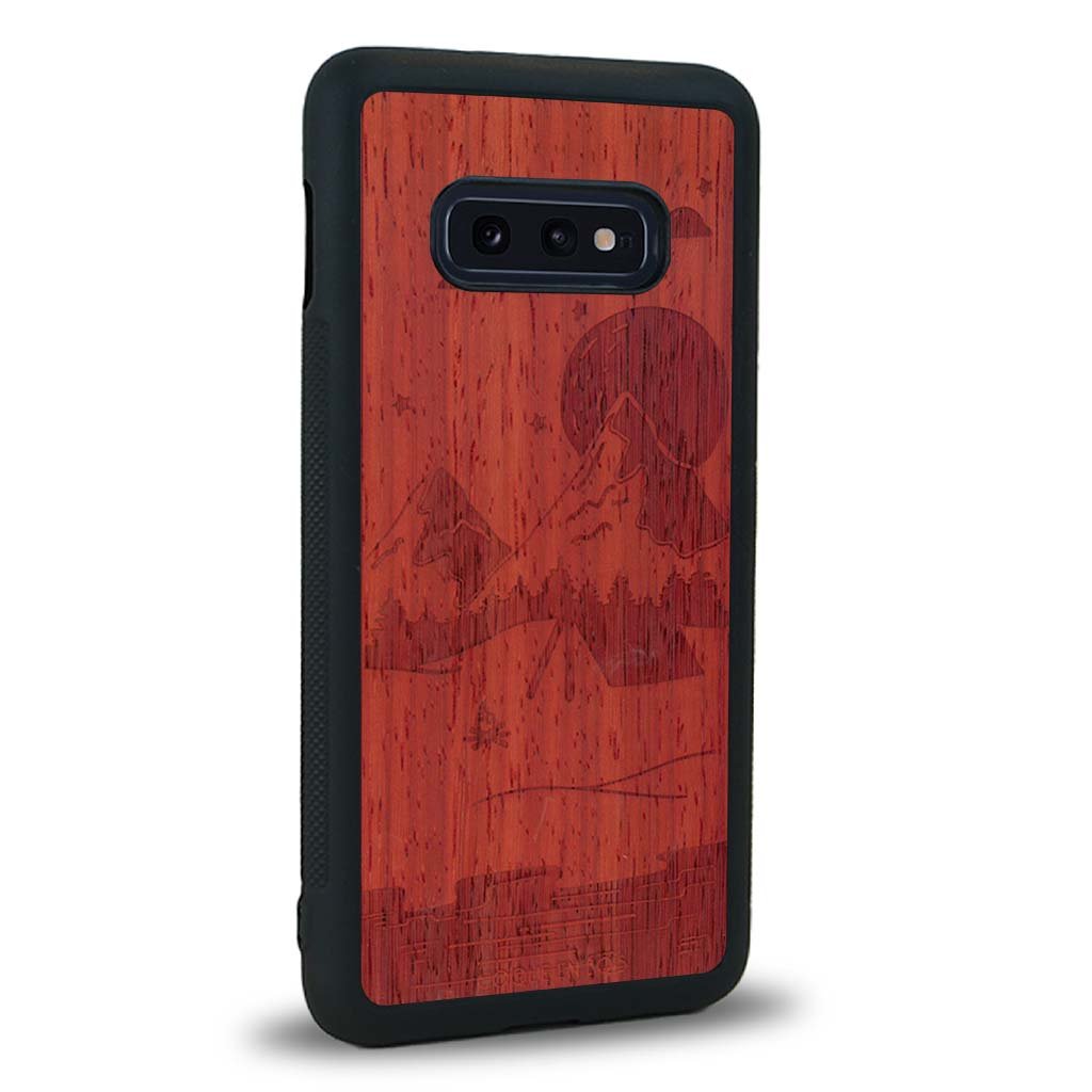 Coque Samsung S10E - Le Campsite - Coque en bois
