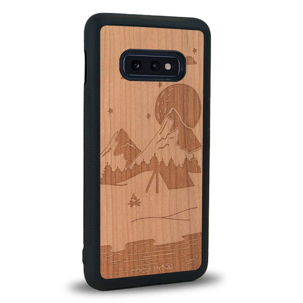 Coque Samsung S10E - Le Campsite - Coque en bois