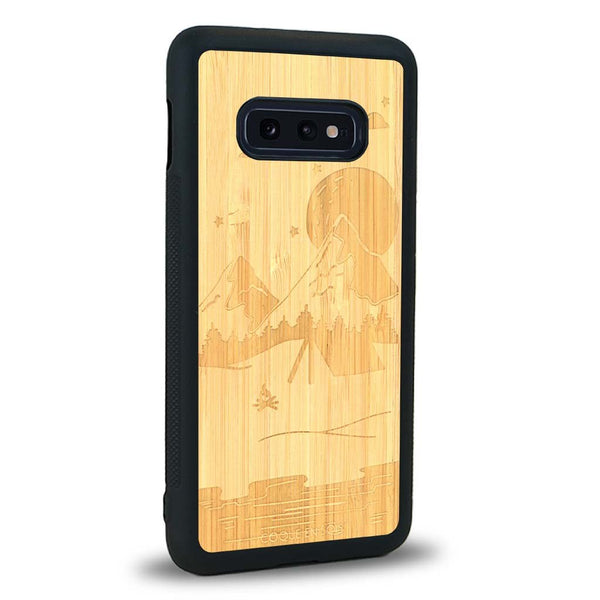 Coque Samsung S10E - Le Campsite - Coque en bois
