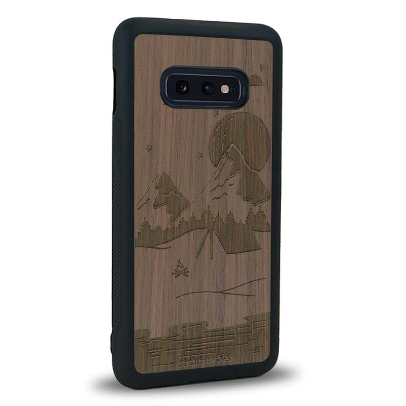 Coque Samsung S10E - Le Campsite - Coque en bois