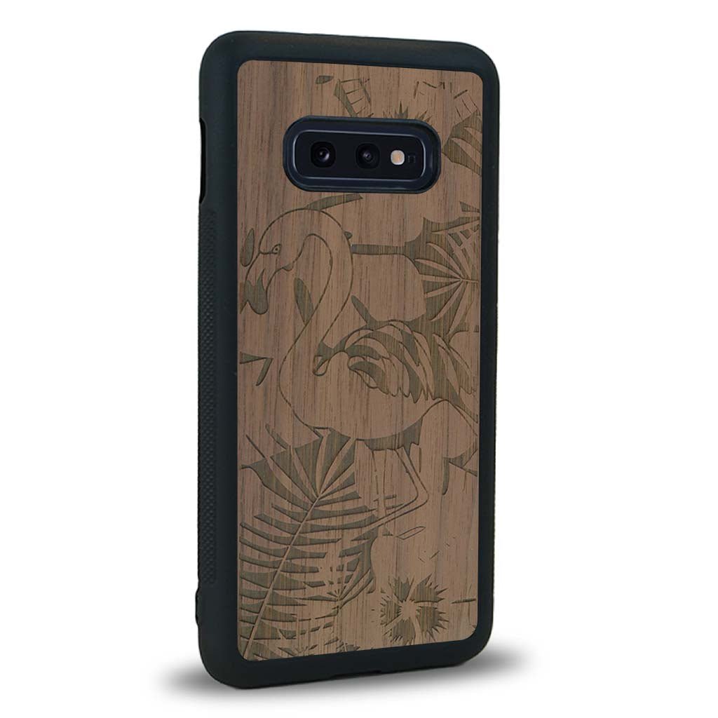 Coque Samsung S10E - Le Flamant Rose - Coque en bois