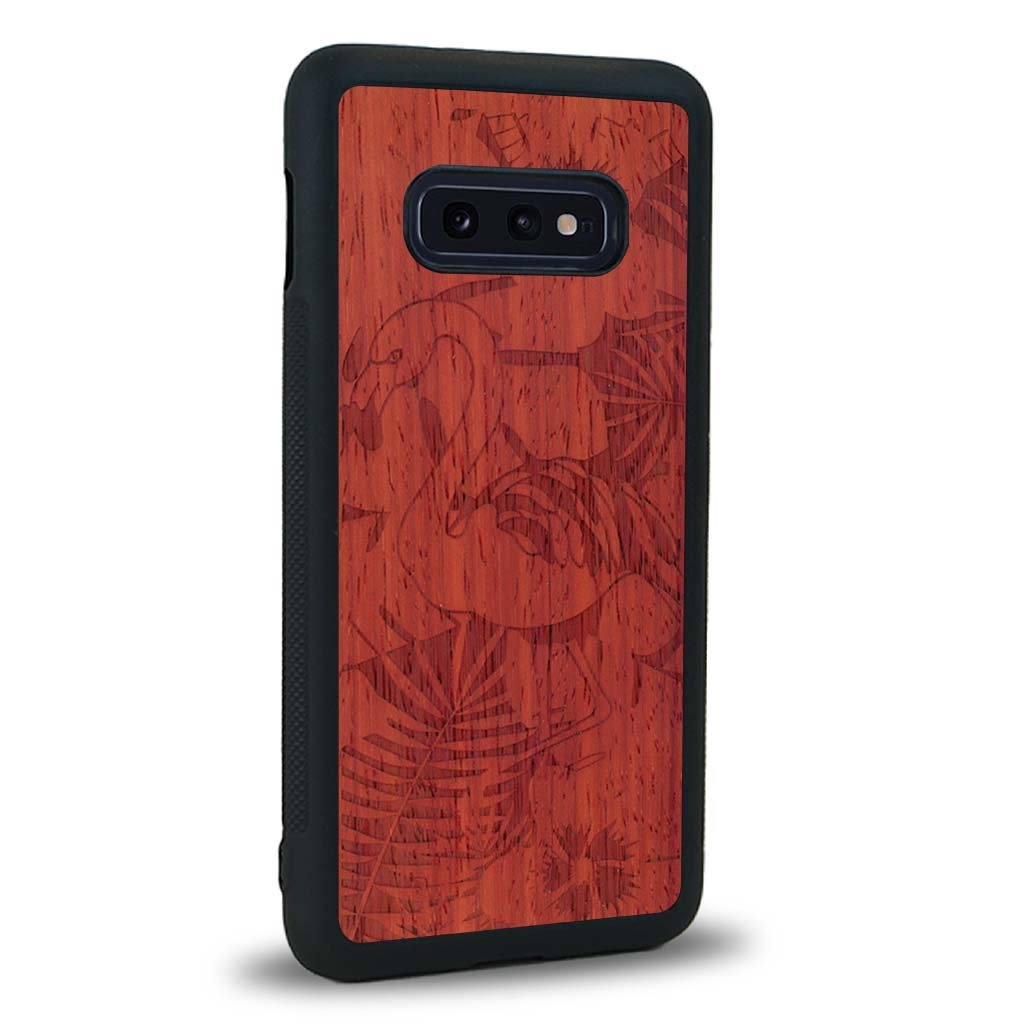 Coque Samsung S10E - Le Flamant Rose - Coque en bois