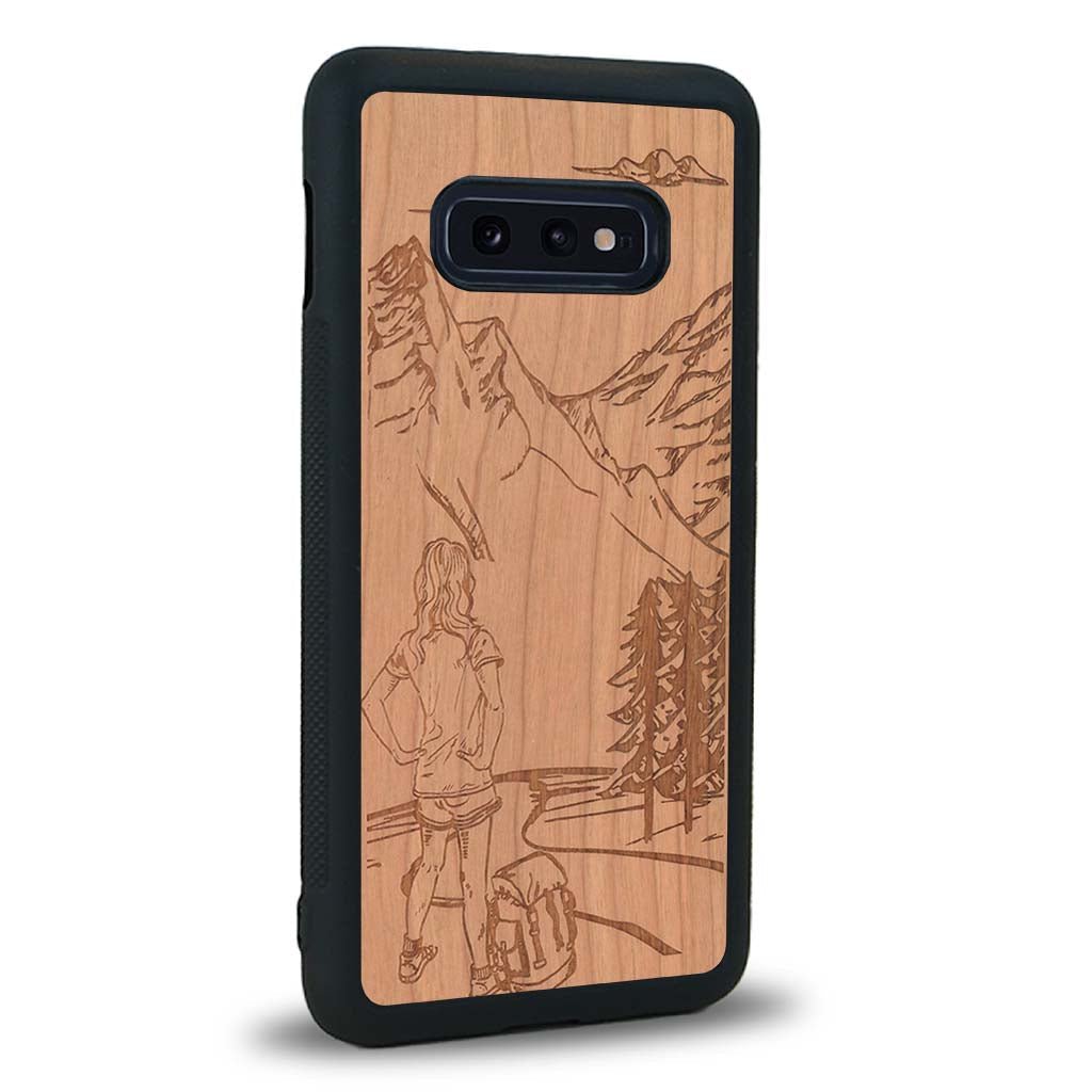 Coque Samsung S10E - L'Exploratrice - Coque en bois