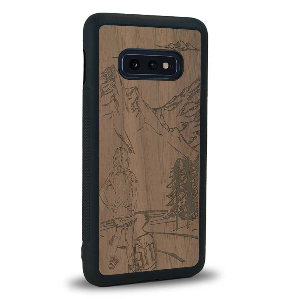 Coque Samsung S10E - L'Exploratrice - Coque en bois