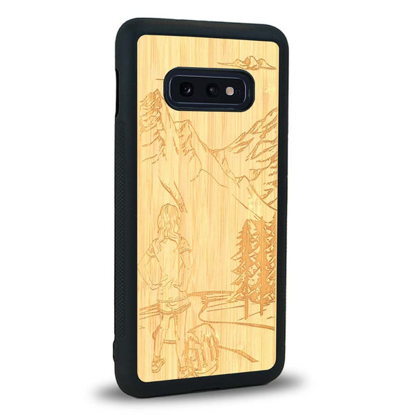 Coque Samsung S10E - L'Exploratrice - Coque en bois