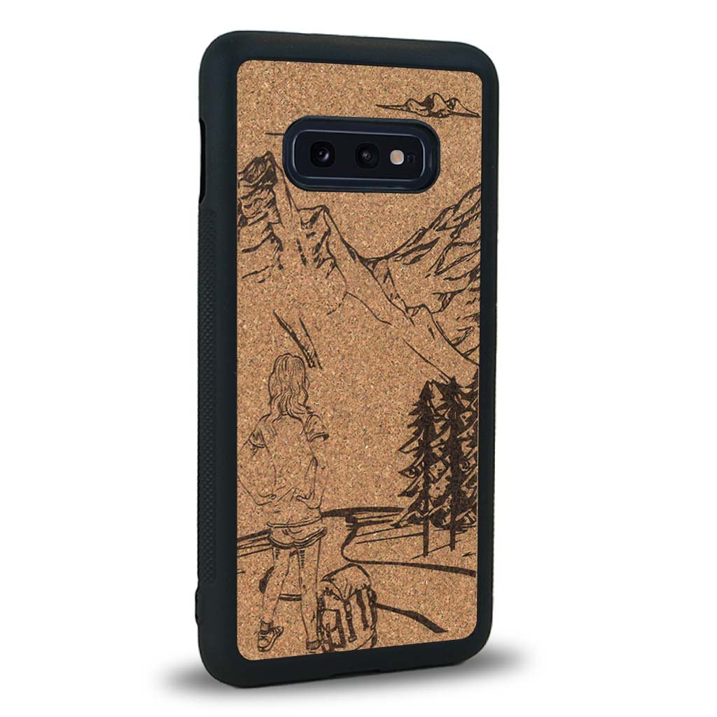 Coque Samsung S10E - L'Exploratrice - Coque en bois