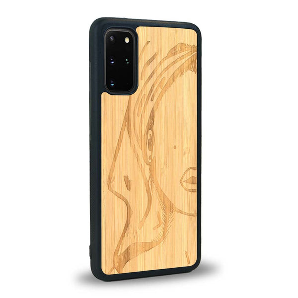 Coque Samsung S20+ - Au féminin - Coque en bois
