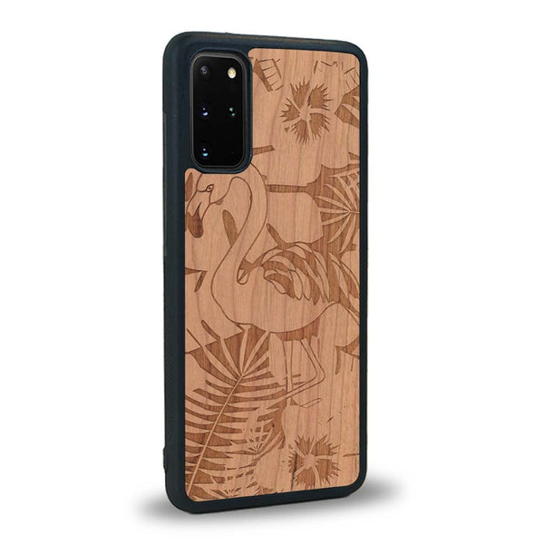 Coque Samsung S20+ - Le Flamant Rose - Coque en bois