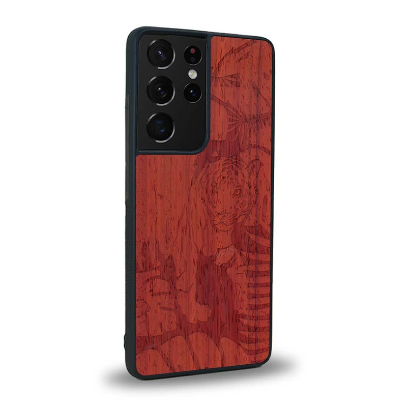 Coque Samsung S20 Ultra - Le Tigre - Coque en bois