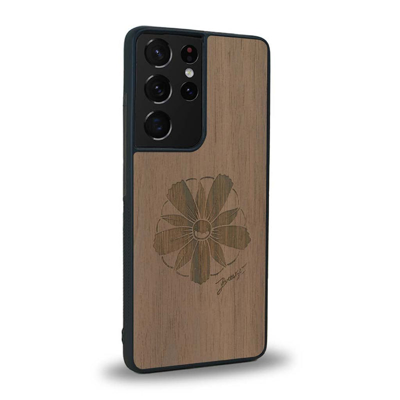 Coque Samsung S21 Ultra - La Fleur des Montagnes - Coque en bois