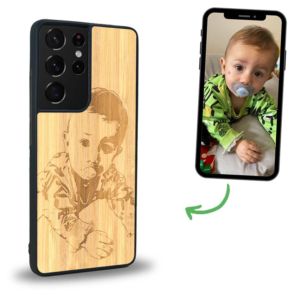 Coque Samsung S21 Ultra - La Personnalisable - Coque en bois
