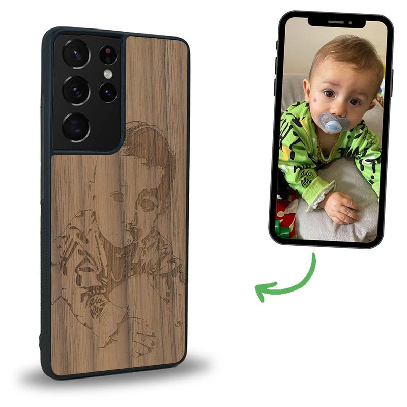 Coque Samsung S21 Ultra - La Personnalisable - Coque en bois