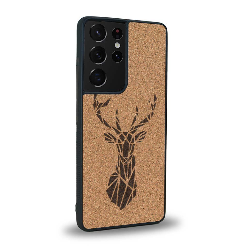 Coque Samsung S21 Ultra - Le Cerf - Coque en bois