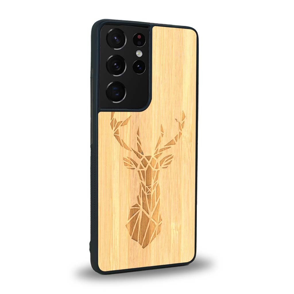 Coque Samsung S21 Ultra - Le Cerf - Coque en bois