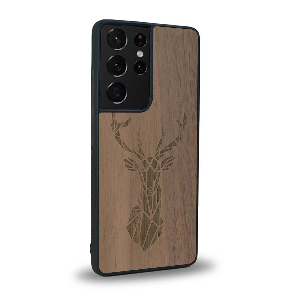 Coque Samsung S21 Ultra - Le Cerf - Coque en bois