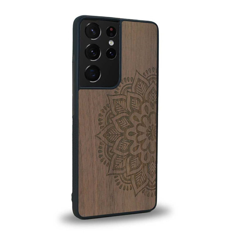 Coque Samsung S21 Ultra - Le Mandala Sanskrit - Coque en bois