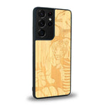 Coque Samsung S21 Ultra - Le Tigre - Coque en bois