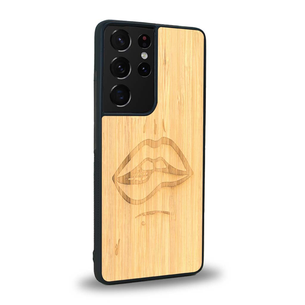 Coque Samsung S21 Ultra - The Kiss - Coque en bois