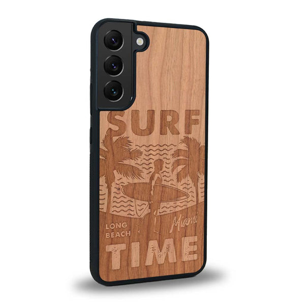 Coque Samsung S21FE - Surf Time - Coque en bois