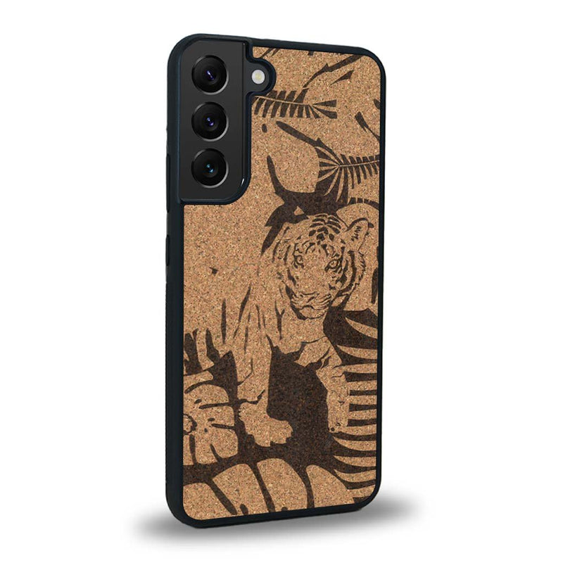 Coque Samsung S22+ - Le Tigre - Coque en bois