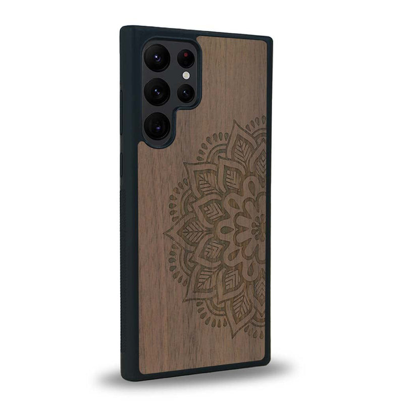 Coque Samsung S22 Ultra - Le Mandala Sanskrit - Coque en bois