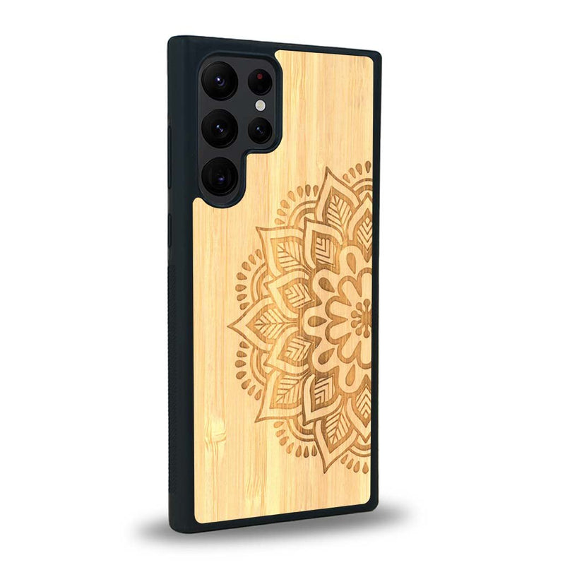 Coque Samsung S22 Ultra - Le Mandala Sanskrit - Coque en bois