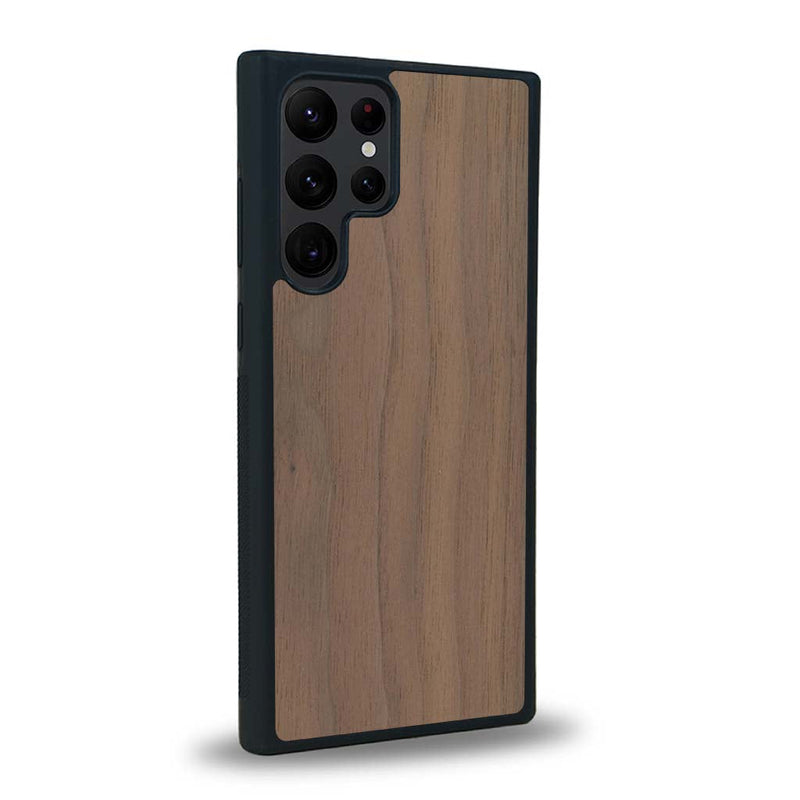 Coque de protection en bois véritable fabriquée en France pour Samsung S23 Ultra sans gravure avec un design minimaliste et moderne
