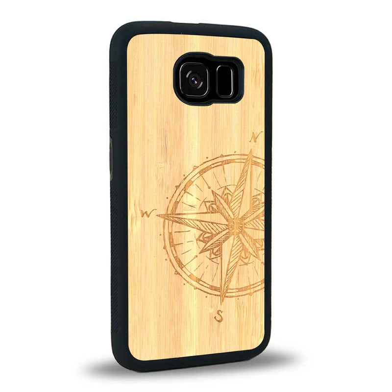 Coque Samsung S6 - La Rose des Vents - Coque en bois