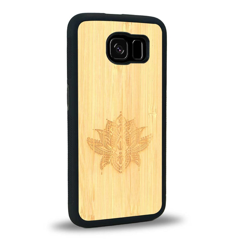 Coque Samsung S6 - Le Lotus - Coque en bois