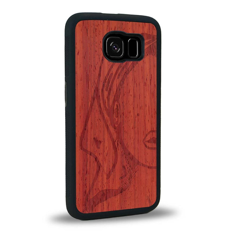 Coque Samsung S6E - Au féminin - Coque en bois