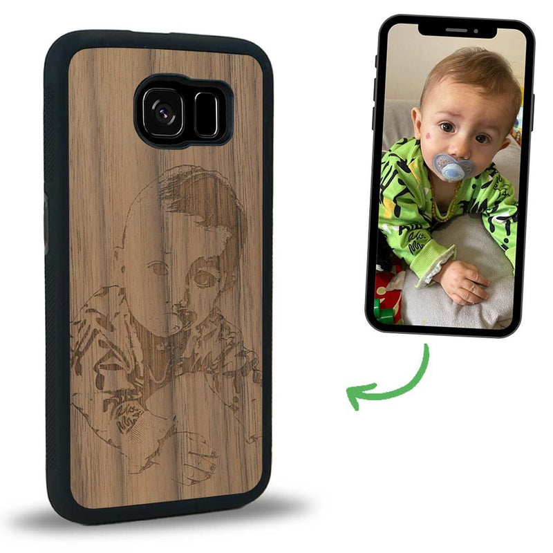 Coque Samsung S6E - La Personnalisable - Coque en bois