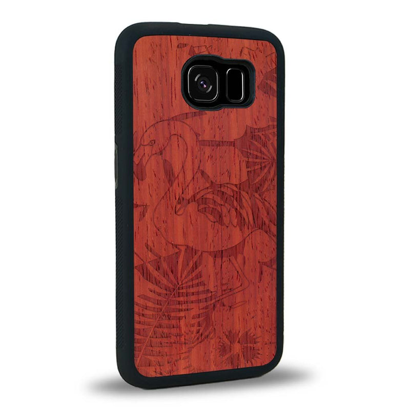 Coque Samsung S6E - Le Flamant Rose - Coque en bois