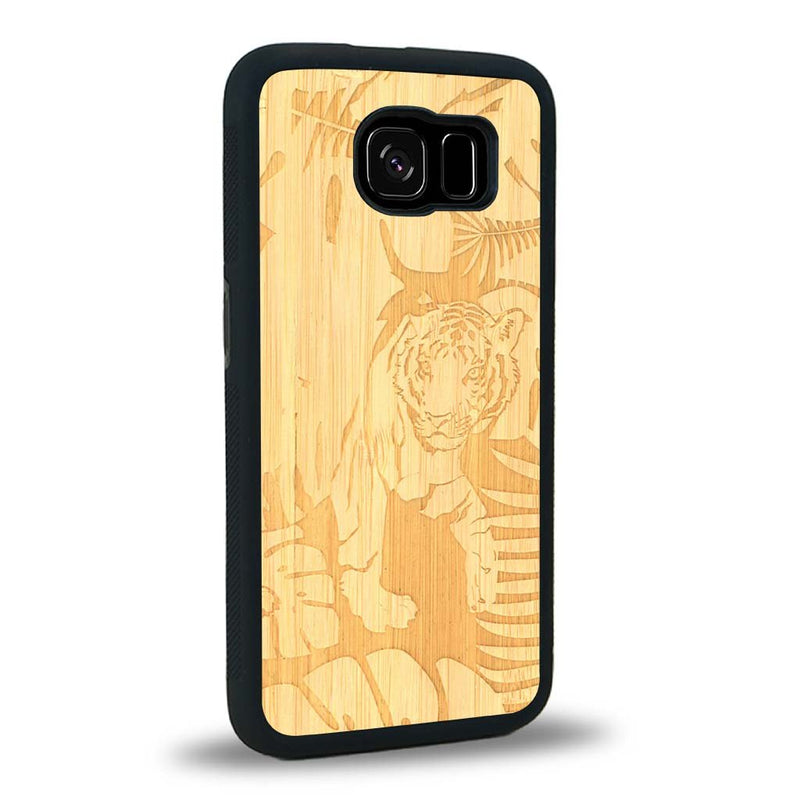 Coque Samsung S6E - Le Tigre - Coque en bois