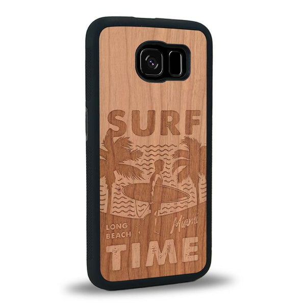 Coque Samsung S6E - Surf Time - Coque en bois