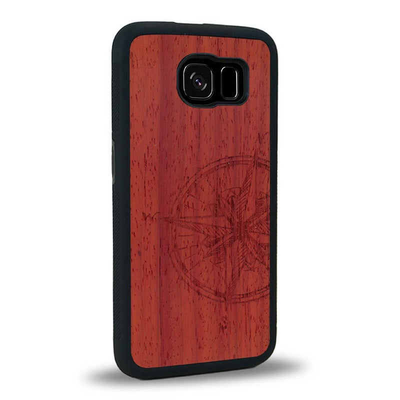 Coque Samsung S7E - La Rose des Vents - Coque en bois