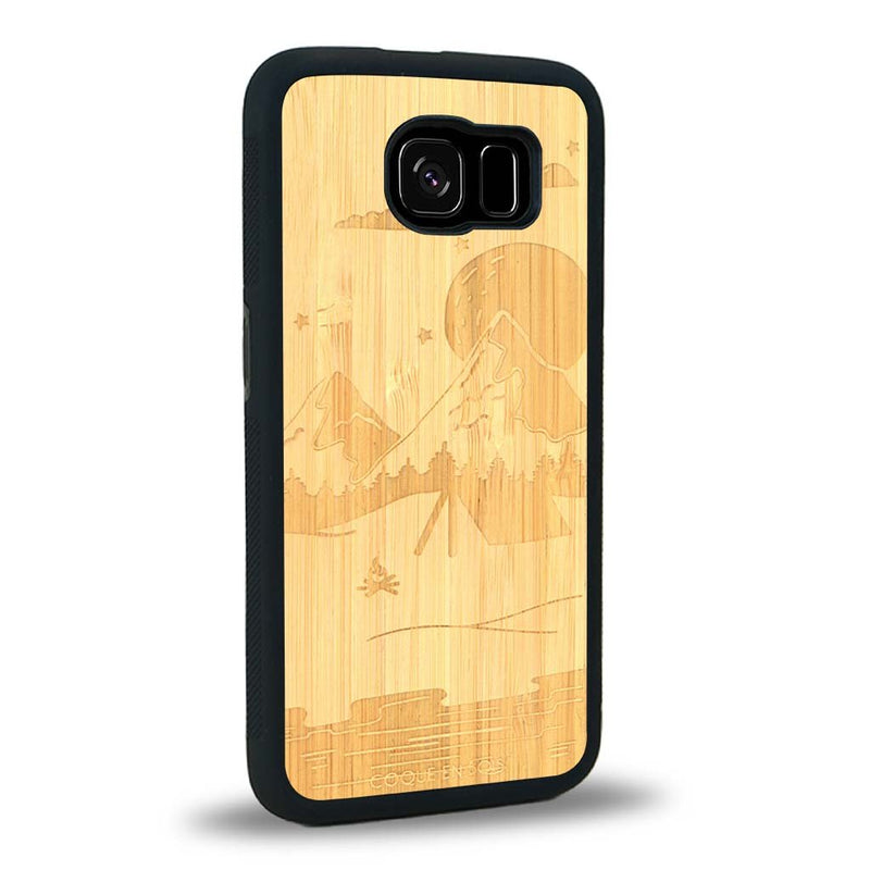 Coque Samsung S7E - Le Campsite - Coque en bois