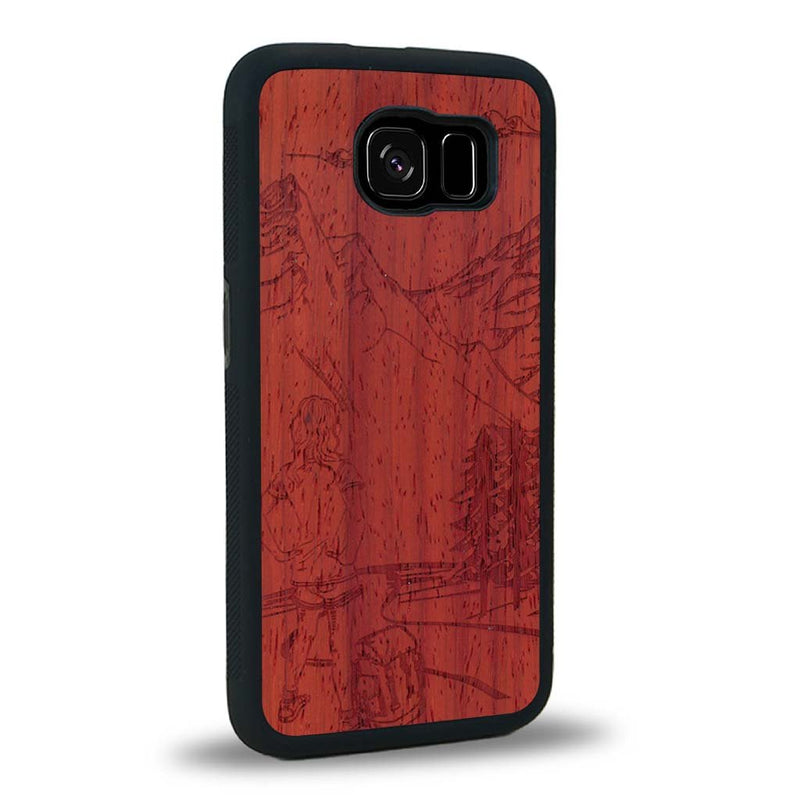 Coque Samsung S7E - L'Exploratrice - Coque en bois